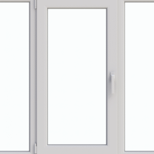 Fereastră termopan living 180/120 cm, profil PVC Ramplast, 3 canate, deschidere stânga, 2 x Fixă + Rotobatantă